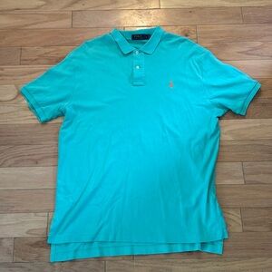 Polo Ralph Lauren | Turquoise/Orange Polo Shirt | 💯 Cotton | size L
